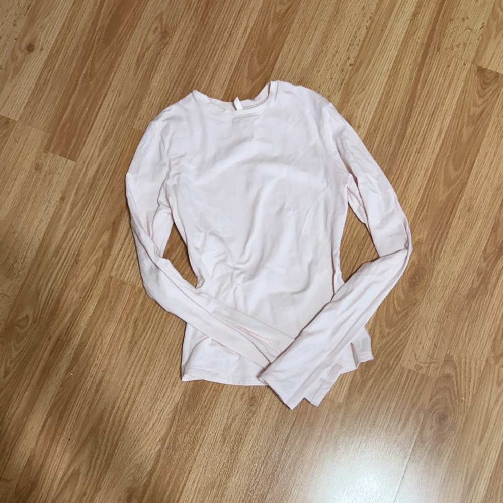 Women's Pink Long Sleeve skims top